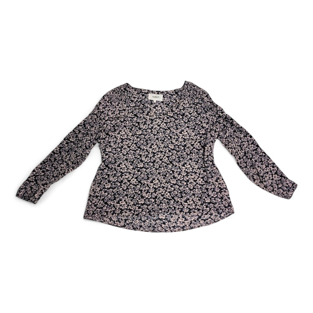 Ba&sh Black Floral Long-Sleeve‎ Lightweight Blouse - Size 2